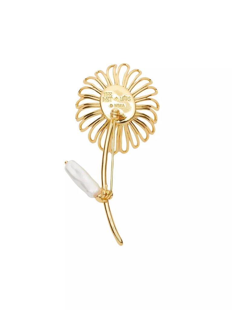 商品Lele Sadoughi|The Met X Lele Sadoughi Renoir Daisy 14K Gold-Plated & Faux Pearl Brooch,价格¥712,第2张图片详细描述