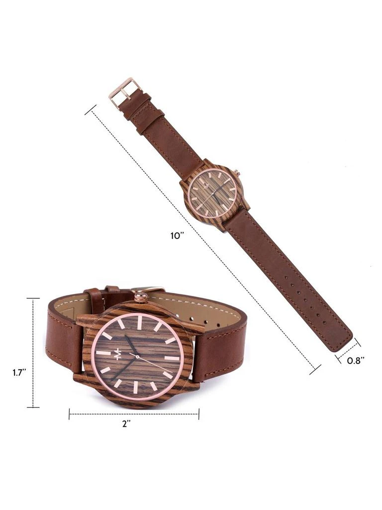 商品Mio Marino|Woodgrain Wrist Watch,价格¥439,第5张图片详细描述