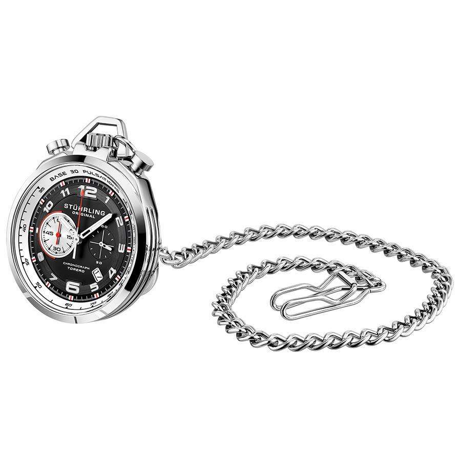 Monaco Quartz Black Dial Mens Pocket Watch M13597商品第1张图片规格展示