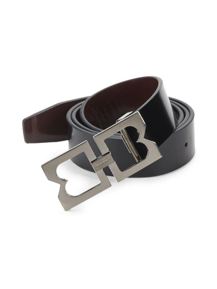 商品Bruno Magli|Double-Buckle Patent Leather Belt,价格¥639,第1张图片