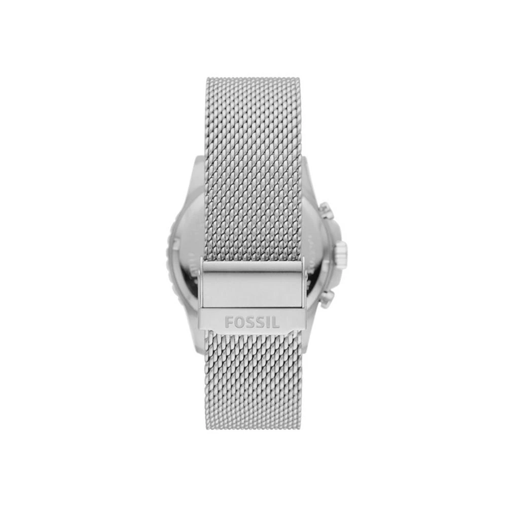 商品Fossil|Men's Fb-01 Chronograph, Silver-tone Stainless Steel Mesh Strap Watch,价格¥879,第2张图片详细描述