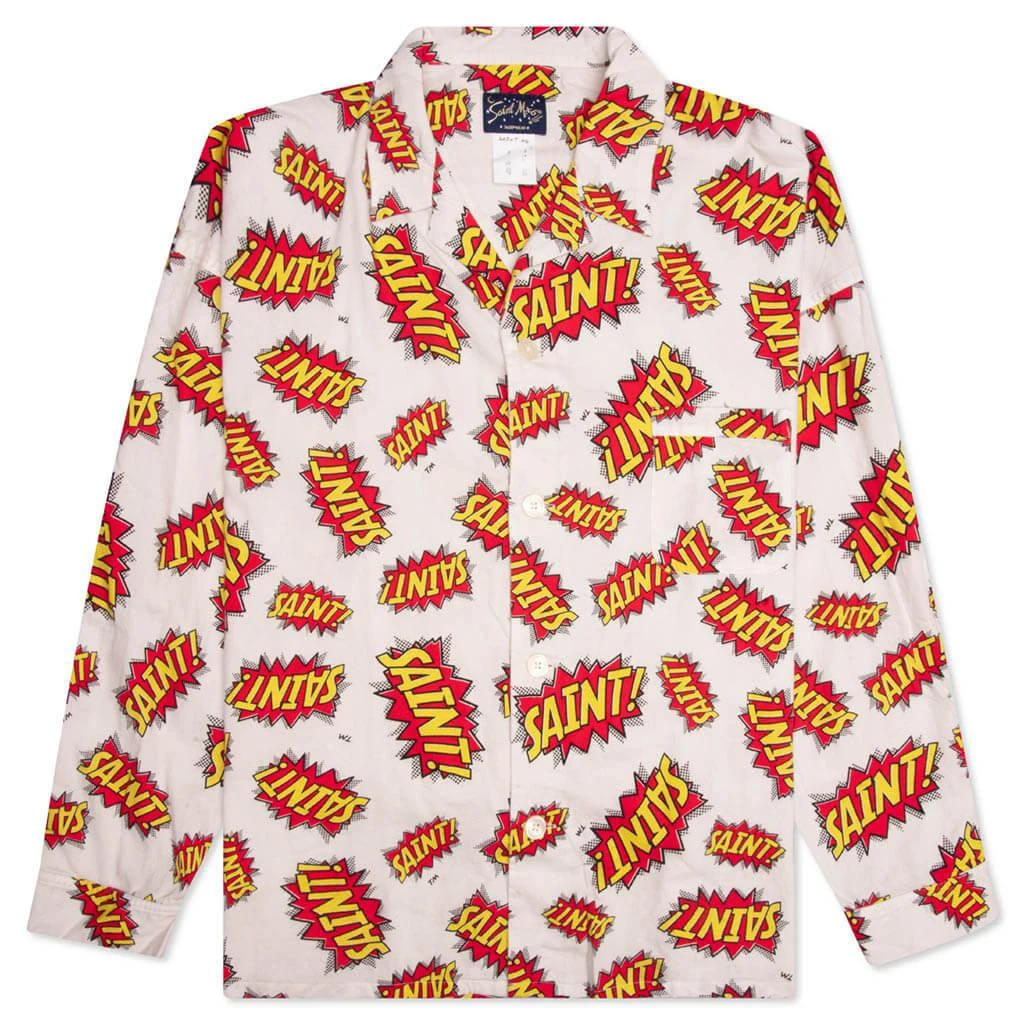 商品Saint Michael|Pow Pajama Shirt - White,价格¥3625,第1张图片