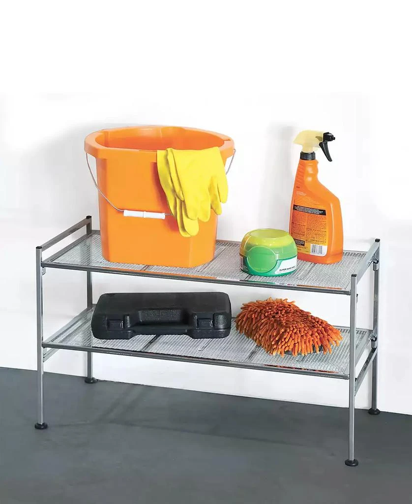 商品Seville Classics|2 Tier Iron Mesh Utility Shoe Rack,价格¥247,第3张图片详细描述