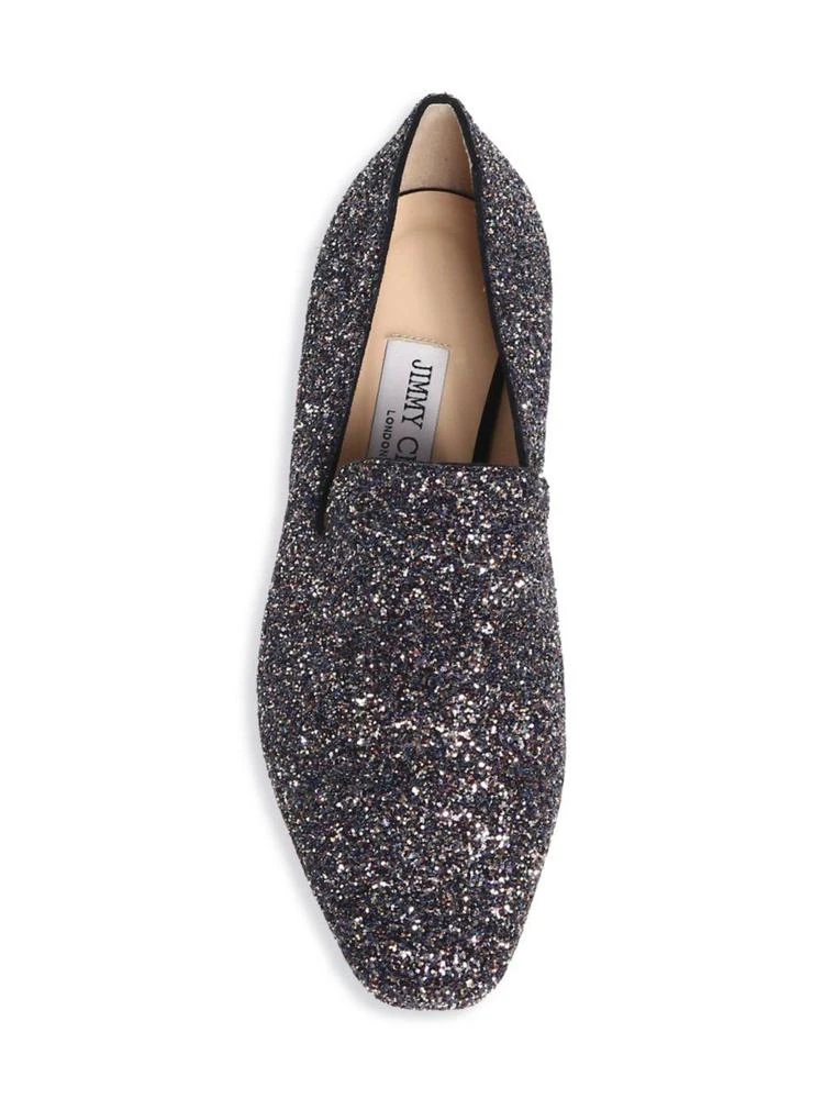 商品Jimmy Choo|Jimmy Choo - Jaida Glitter-Embossed Leather Oxfords,价格¥1949,第5张图片详细描述