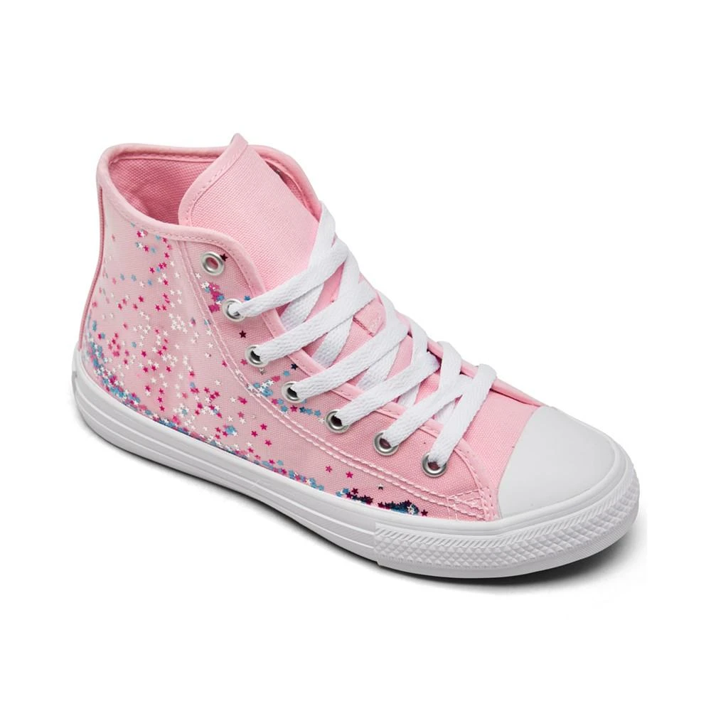 商品Converse|Little Girls Chuck Taylor All Star Confetti High Top Casual Sneakers from Finish Line,价格¥373,第1张图片