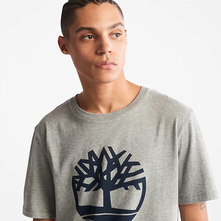 Tree Logo T-Shirt for Men in Grey商品第5张图片规格展示