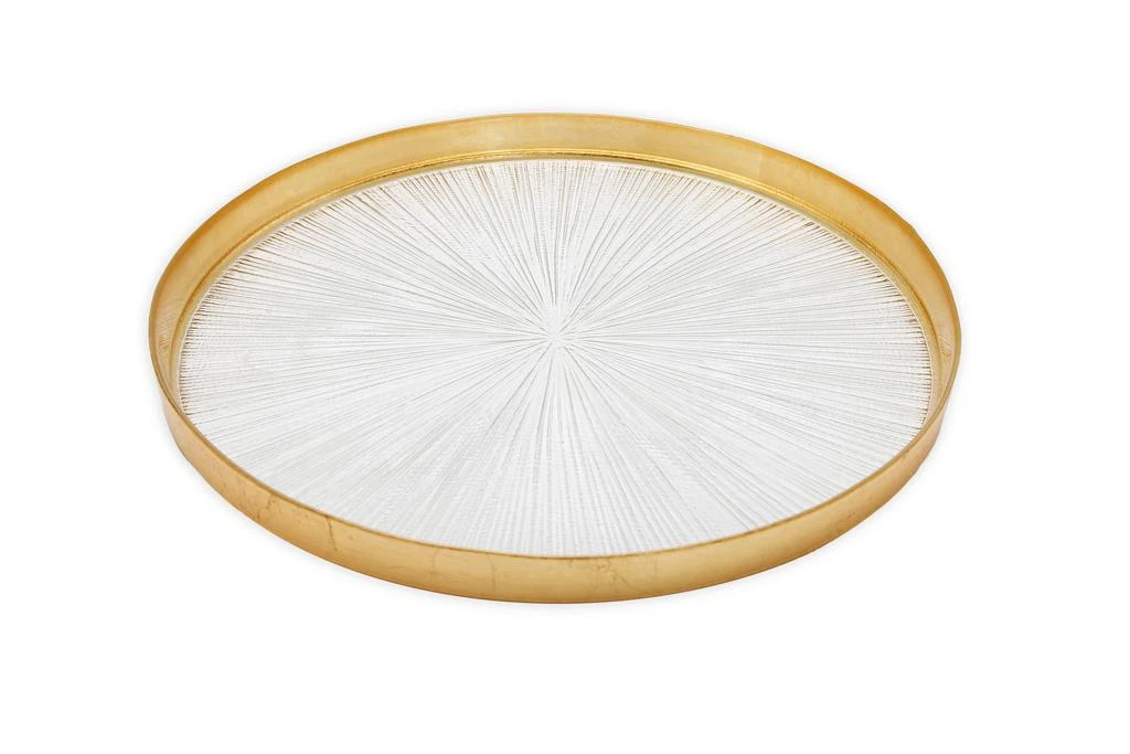 商品Classic Touch Decor|Set of 4 Crystal Glass Dinners Plate with Gold Border,价格¥1100,第1张图片