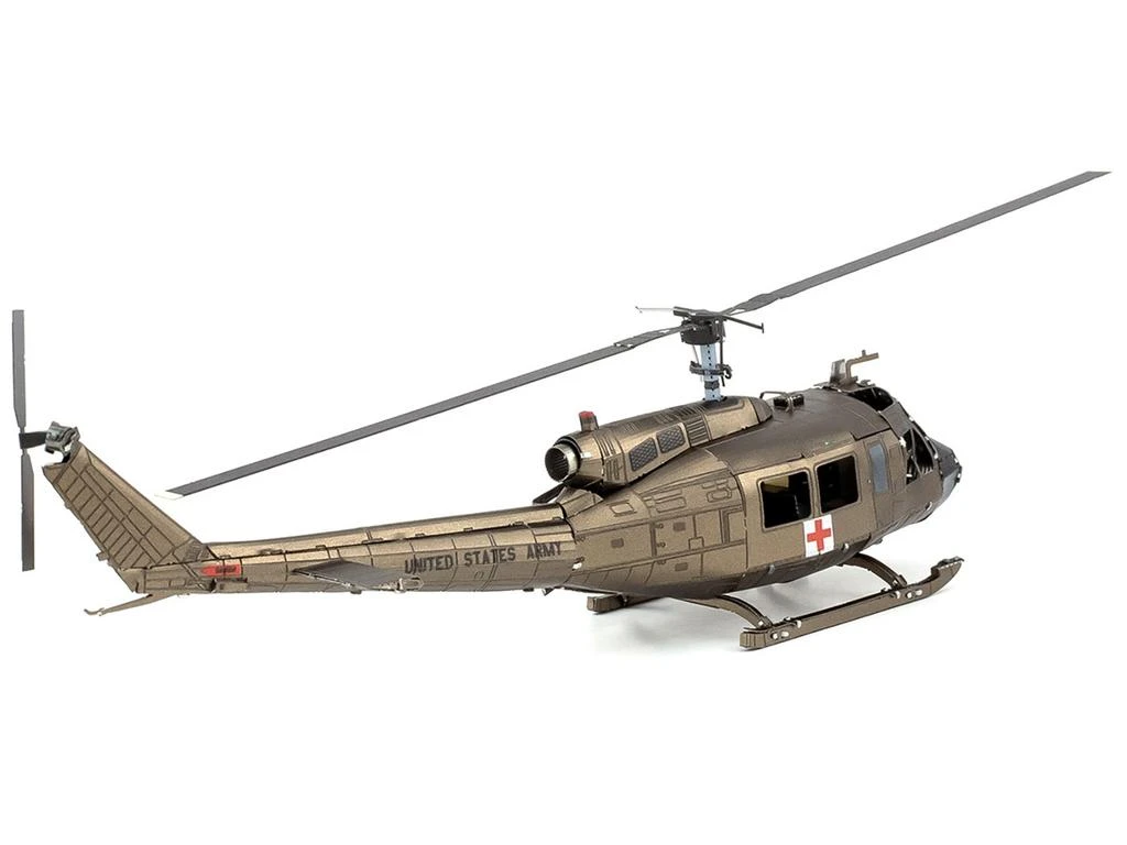 商品Metal Earth|Model Kit Bell UH-1 Iroquois Helicopter "Huey" United States Army (Moderate Difficulty) Steel Model,价格¥210,第4张图片详细描述