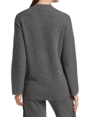 Button Detail Tunic Sweater商品第2张图片规格展示