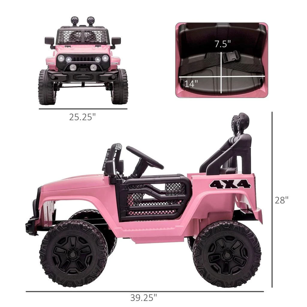 商品Streamdale Furniture|Streamdale Kid's Electric Ride-On Car with Remote and Manual Control,价格¥3448,第5张图片详细描述