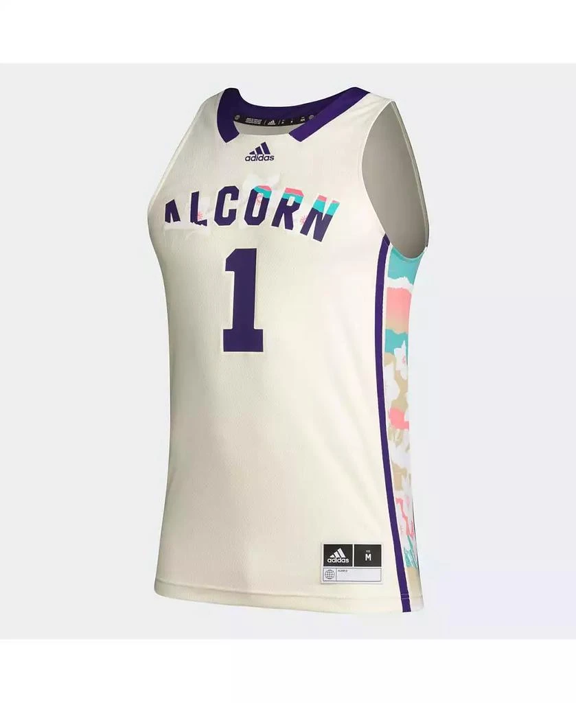 商品Adidas|Men's #1 Khaki Alcorn State Braves Honoring Black Excellence Basketball Jersey,价格¥499,第2张图片详细描述