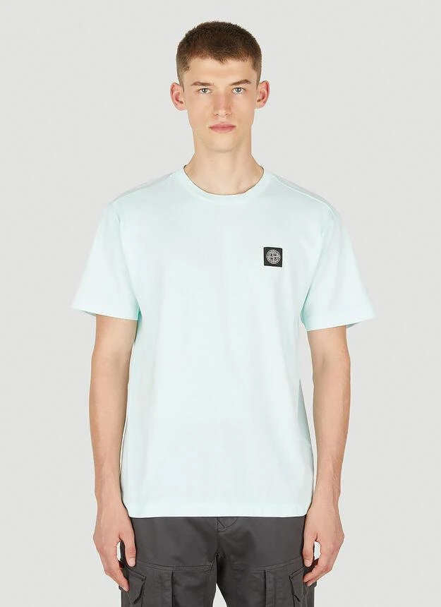 商品Stone Island|Compass Patch T-Shirt in Light Blue,价格¥810,第1张图片