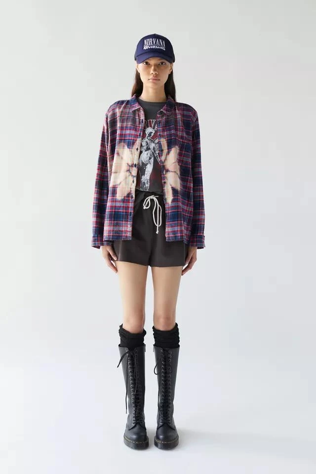 商品Urban Renewal|Urban Renewal Remade Bleach Flower Flannel Shirt,价格¥261,第2张图片详细描述