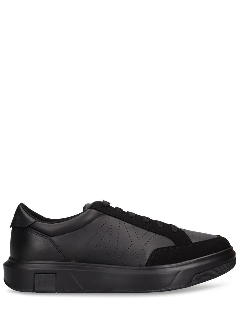 商品Armani Exchange|Leather Low Top Sneakers,价格¥821,第1张图片