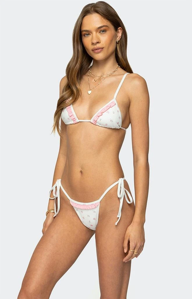 商品Edikted|Ira Floral Triangle Bikini Top,价格¥258,第4张图片详细描述