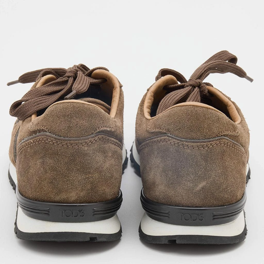 商品[二手商品] Tod's|Tod's Brown Suede Low Top Sneakers Size 39.5,价格¥922,第5张图片详细描述