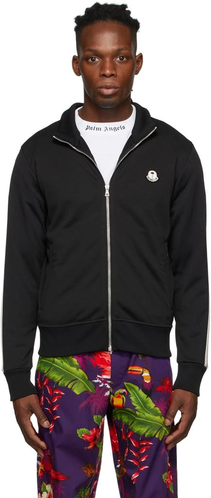 商品Moncler|8 Moncler Palm Angels Black Jersey Jacket,价格¥5968,第1张图片