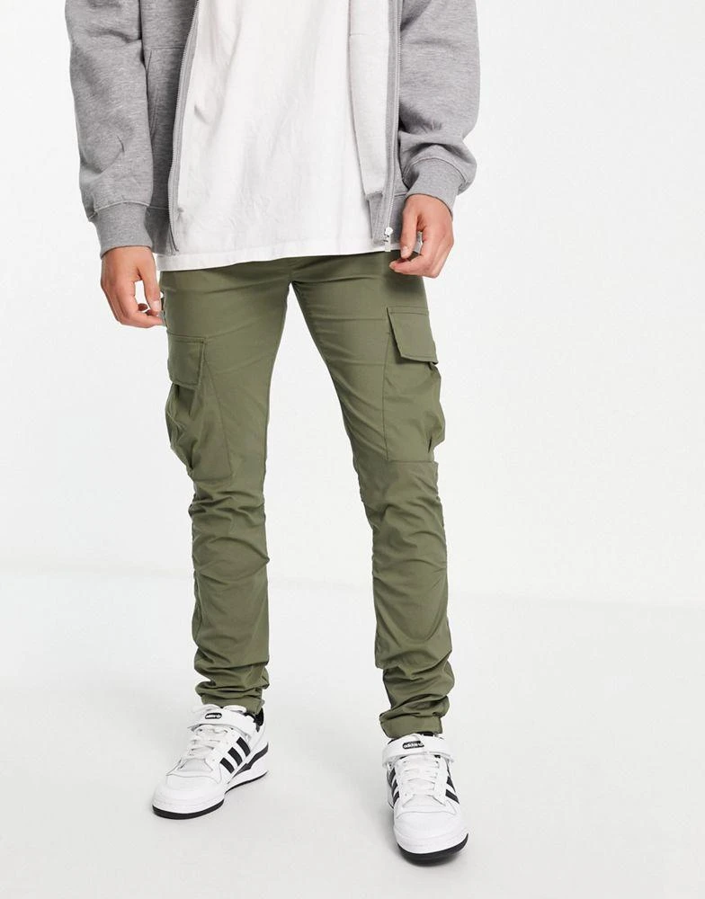 商品American Stitch|American Stitch slim cargos in khaki,价格¥479,第1张图片