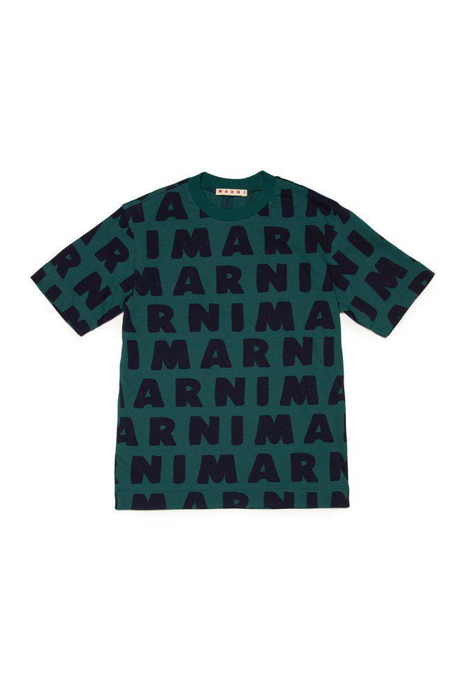 商品Marni|Marni Kids Logo Printed Crewneck T-Shirt,价格¥377,第1张图片