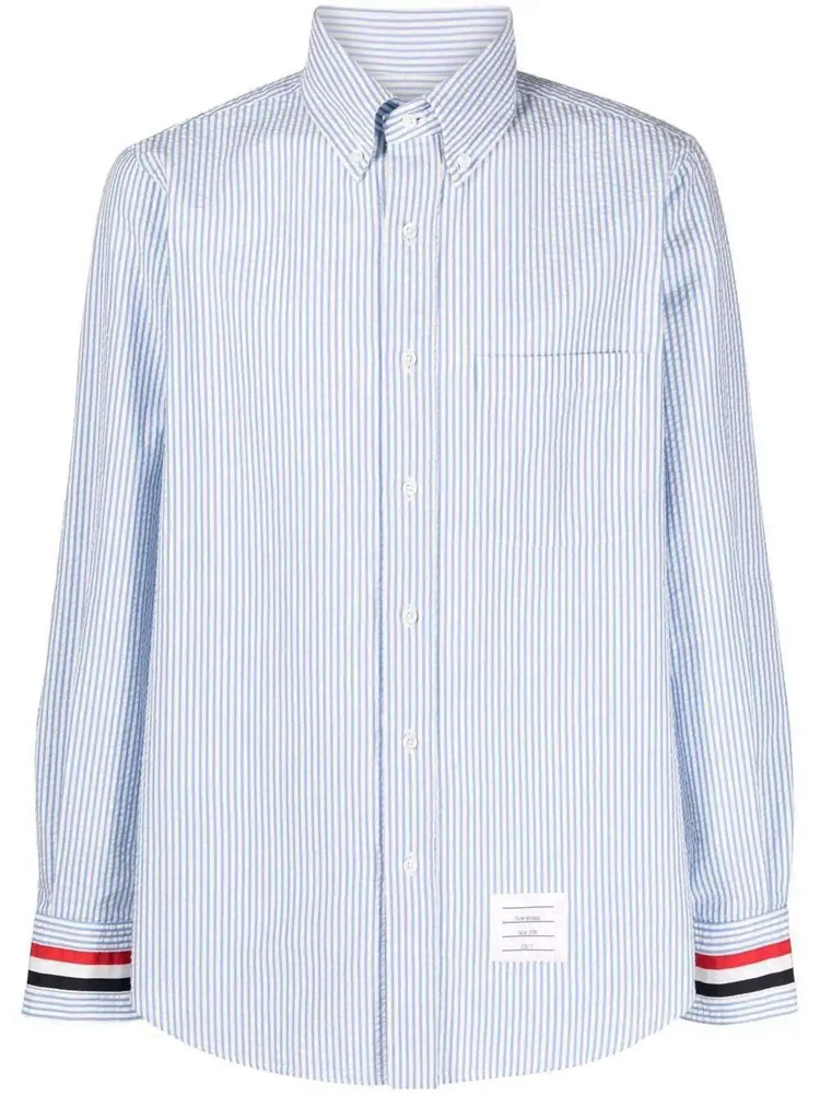 商品Thom Browne|THOM BROWNE 细条纹印花衬衫 MWL318A00572450,价格¥4912,第1张图片
