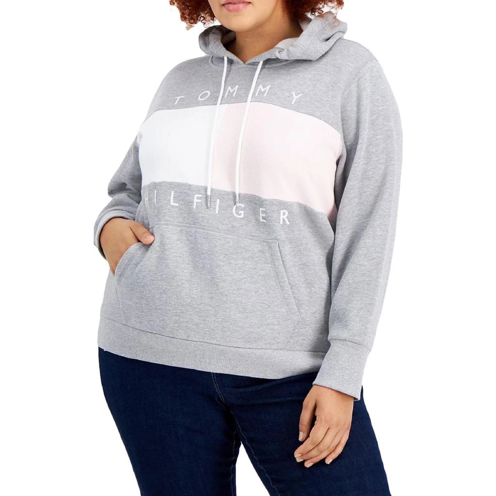 商品Tommy Hilfiger|Tommy Hilfiger Womens Plus Fleece Comfy Hoodie,价格¥130,第1张图片