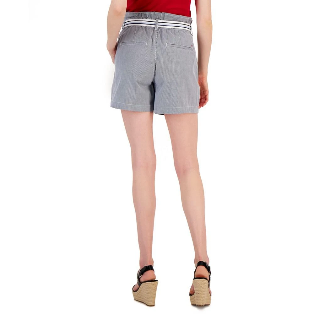 商品Tommy Hilfiger|Women's Striped Belted Paper-Bag Shorts,价格¥107,第2张图片详细描述