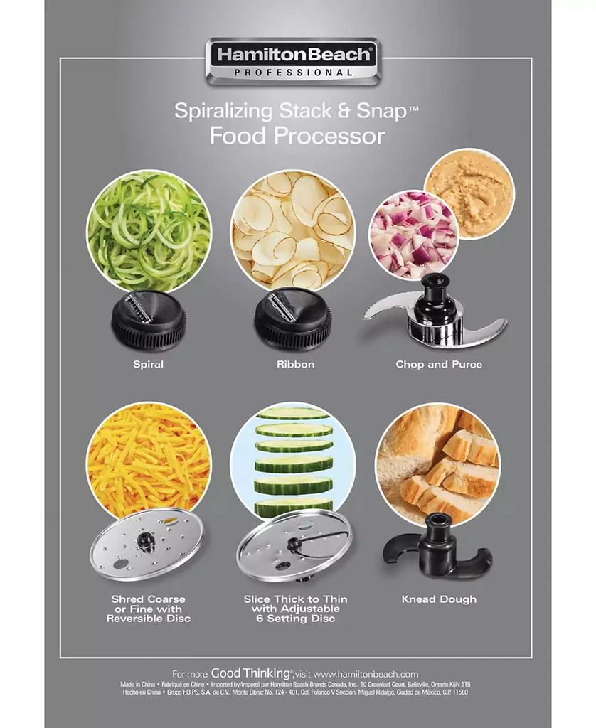 Professional Spiralizing Stack & Snap Food Processor 商品