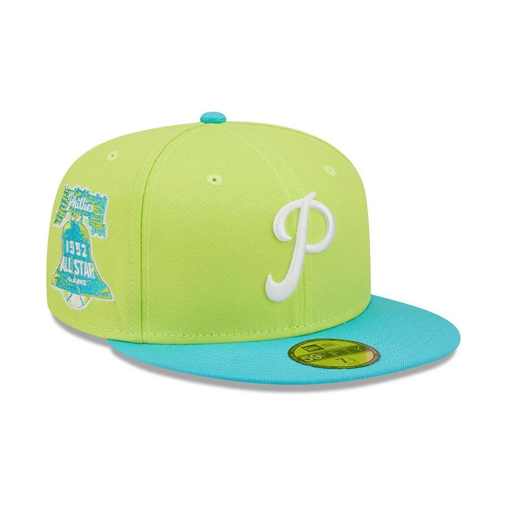 商品New Era|Men's Green Philadelphia Phillies 1952 MLB All-Star Game Cyber Vice 59FIFTY Fitted Hat,价格¥319,第1张图片