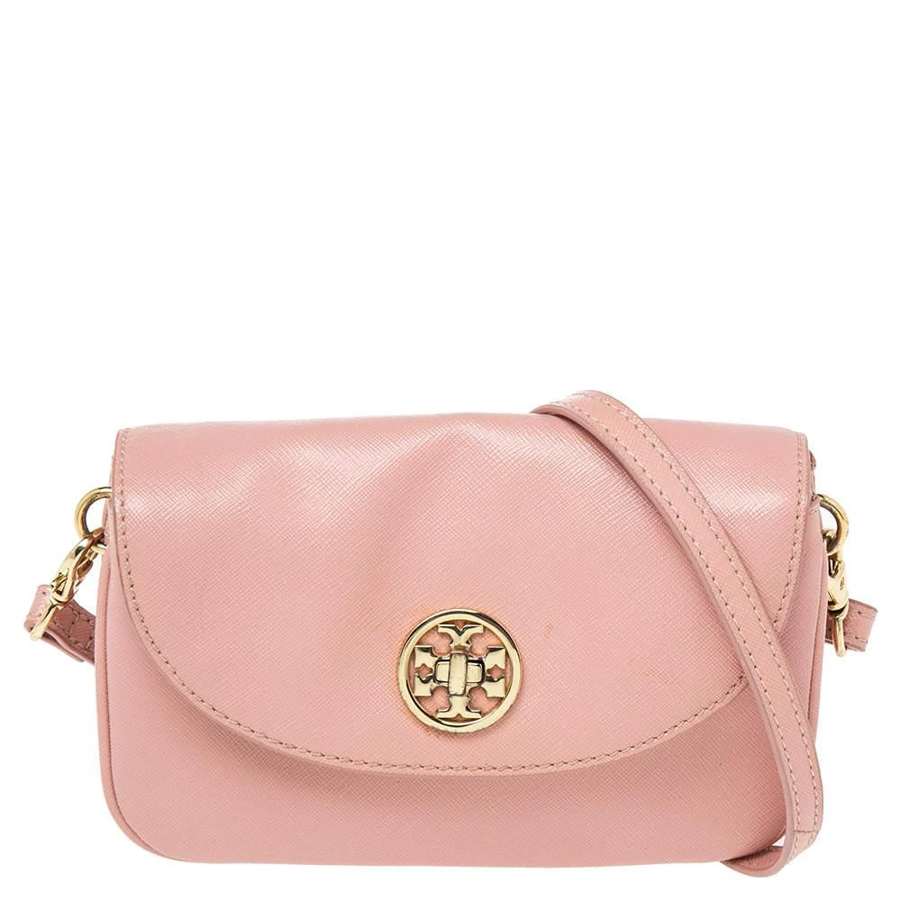 商品[二手商品] Tory Burch|Tory Burch Metallic Pink Leather Small Robinson Crossbody Bag,价格¥775,第1张图片