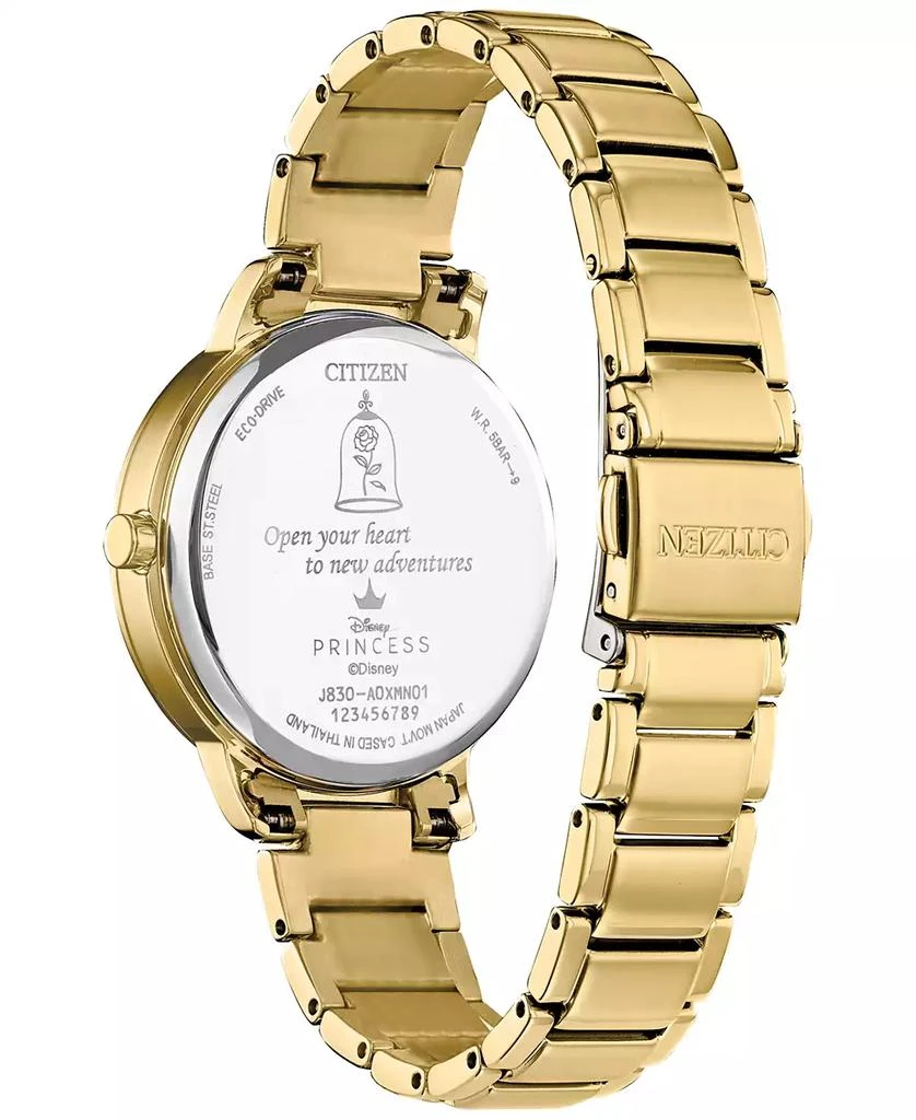 商品Citizen|Eco-Drive Women's Disney Belle and Beast Gold-Tone Stainless Steel Bracelet Watch 36mm Gift Set,价格¥2449,第3张图片详细描述