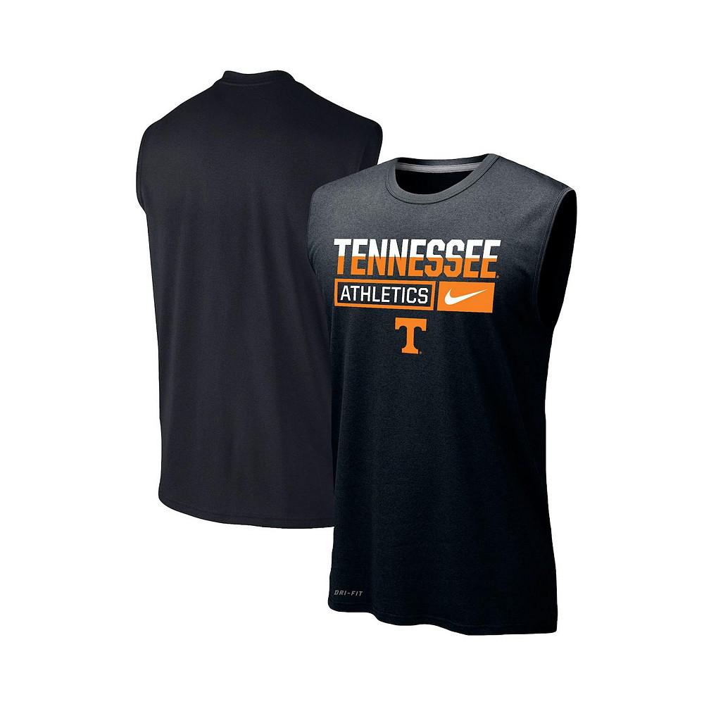 Men's Black Tennessee Volunteers Wordmark Drop Legend Performance Tank Top商品第1张图片规格展示