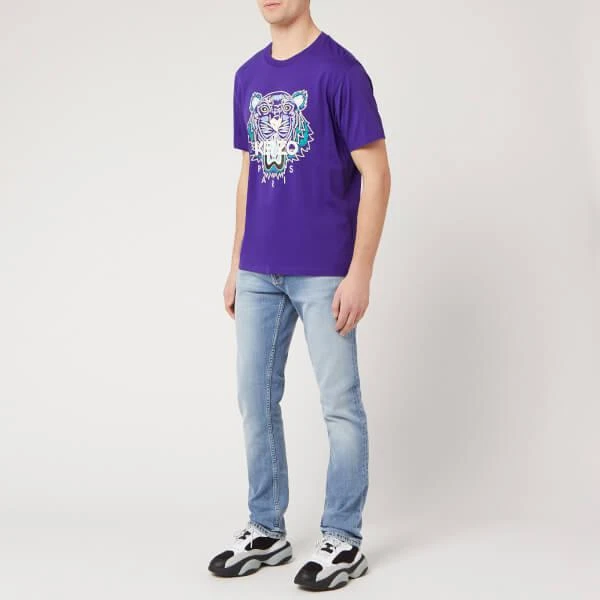 商品Kenzo|KENZO Men's Classic Tiger T-Shirt - Plum Blue,价格¥543,第3张图片详细描述