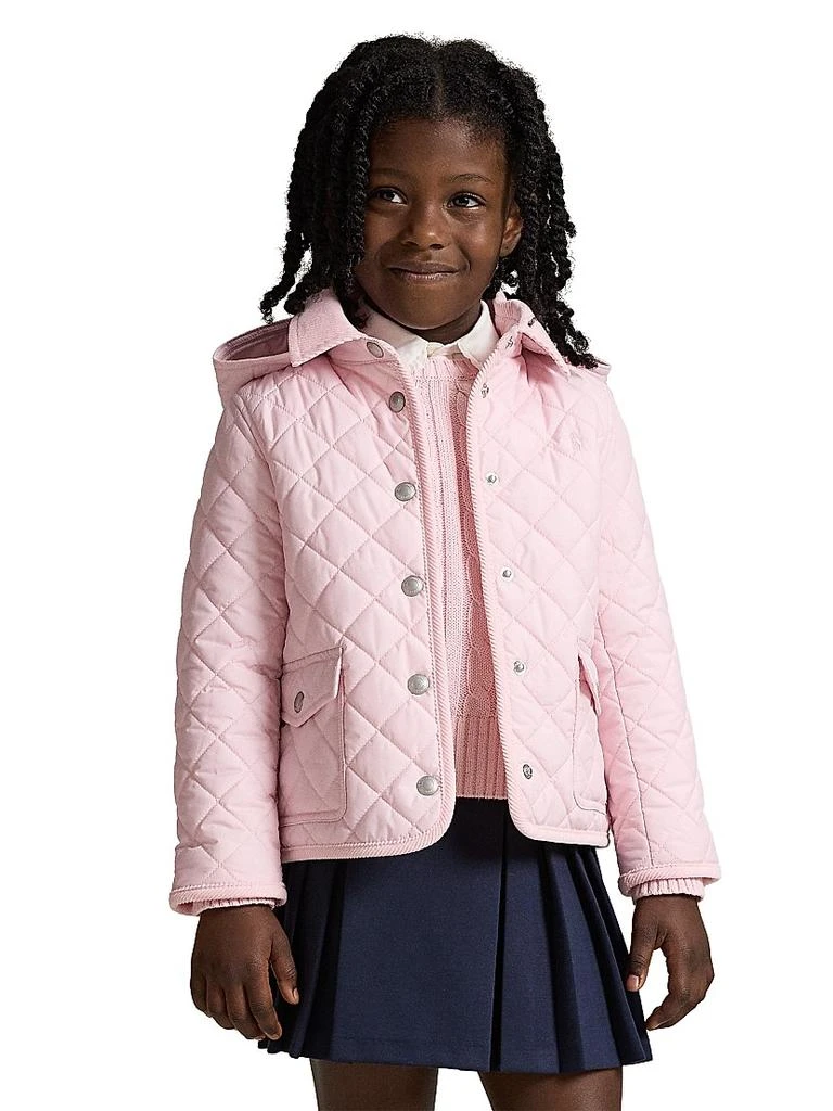商品Ralph Lauren|Little Girl's & Girl's Quilted Hooded Jacket,价格¥755,第3张图片详细描述