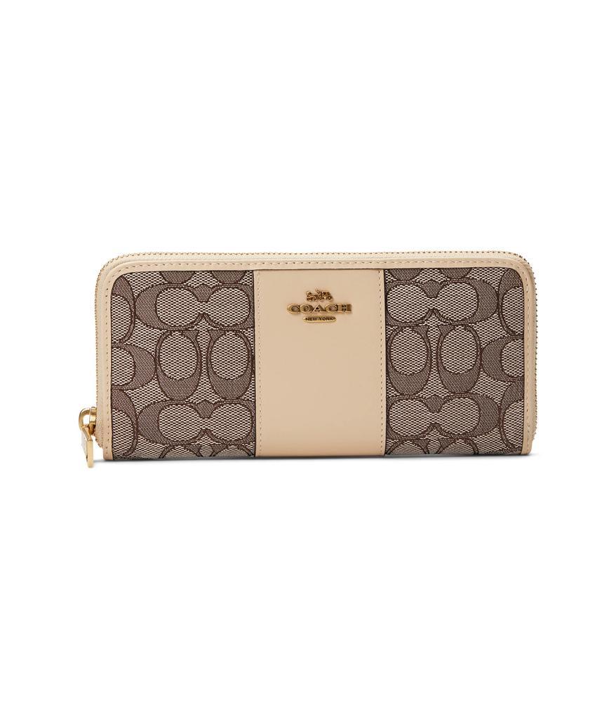 商品Coach|Box Program Signature Jacquard Slim Accordion Zip,价格¥634-¥943,第1张图片