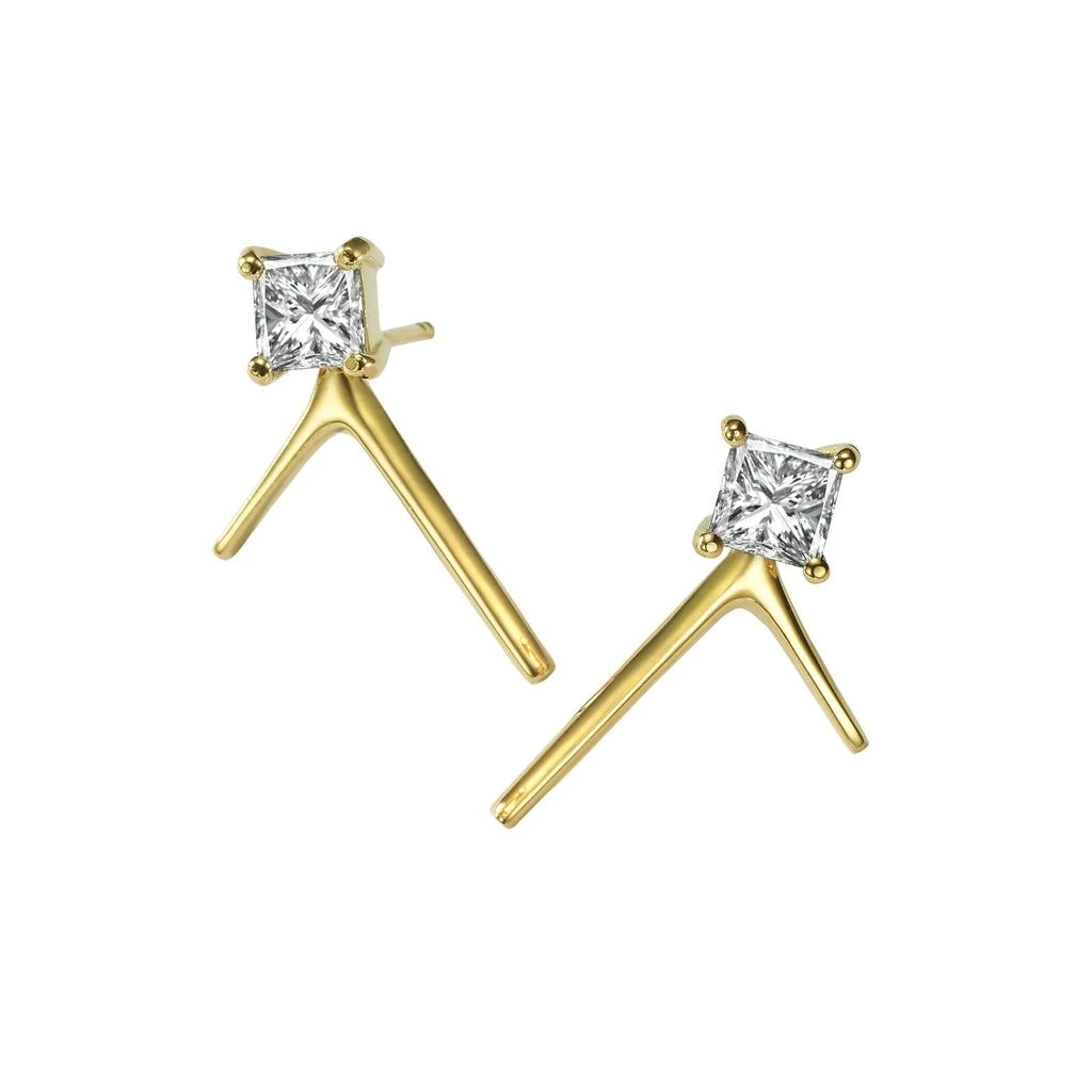商品AME|Âme Trio 18K Yellow Gold, Lab-Grown Diamond 1.40ct. tw. Medium Square Stud Earrings,价格¥16431,第1张图片
