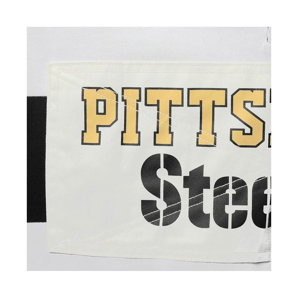 商品Tommy Hilfiger|Men's Black, White Pittsburgh Steelers Varsity Stripe Rugby Long Sleeve Polo Shirt,价格¥974,第4张图片详��细描述