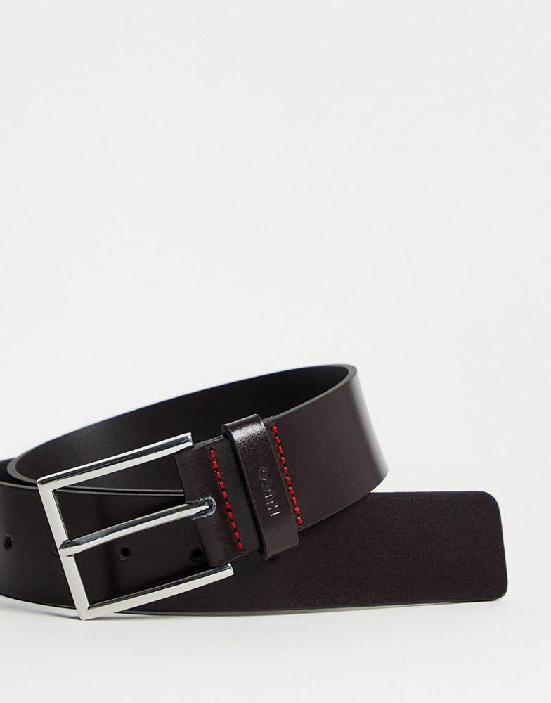 商品Hugo Boss|Hugo Giaspo leather belt in brown,价格¥364,第5张图片详细描述