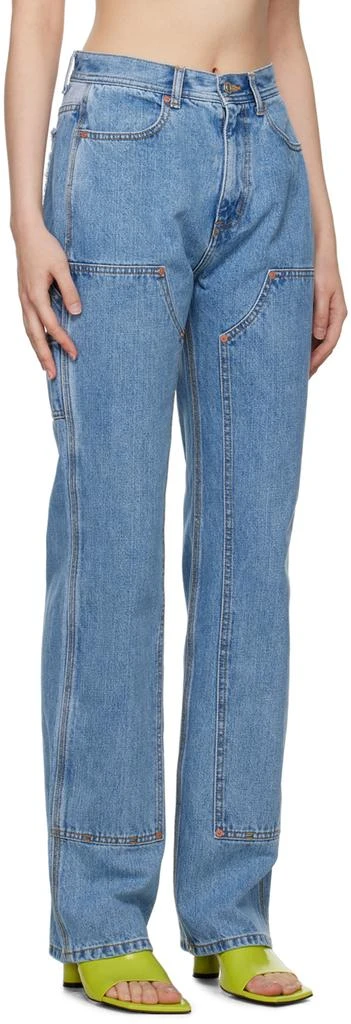 商品ANDERSSON BELL|SSENSE Exclusive Blue Jade Carpenter Jeans,价格¥479,第2张图片详细描述