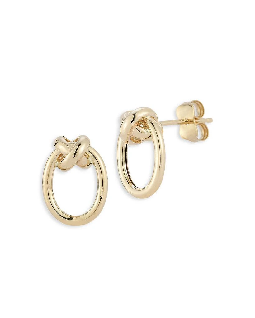 商品Bloomingdale's|Knotted Oval Stud Earrings in 14K Yellow Gold,价格¥4538,第1张图片