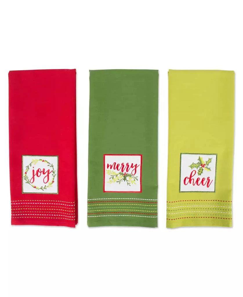 商品Design Imports|Assorted Holiday Greetings Embellished Dishtowel Set,价格¥209,第2张图片详细描述