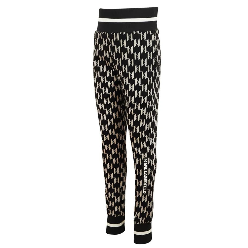 商品Karl Lagerfeld Paris|Black Monogram Pattern Joggers,价格¥271,第2张图片详细描述