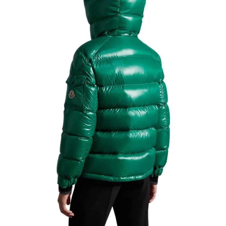 商品[国内直发] Moncler|盟可睐 Maire系列 经典绗缝拉链亮面短款防水连帽纯色保暖冬季羽绒服 女款 绿色,价格¥10505,第5张图片详细描述