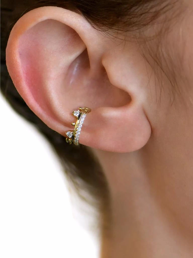 商品Anzie|Cléo 14K Yellow Gold & 0.15 TCW Diamond Ear Cuff,价格¥8242,第2张图片详细描述