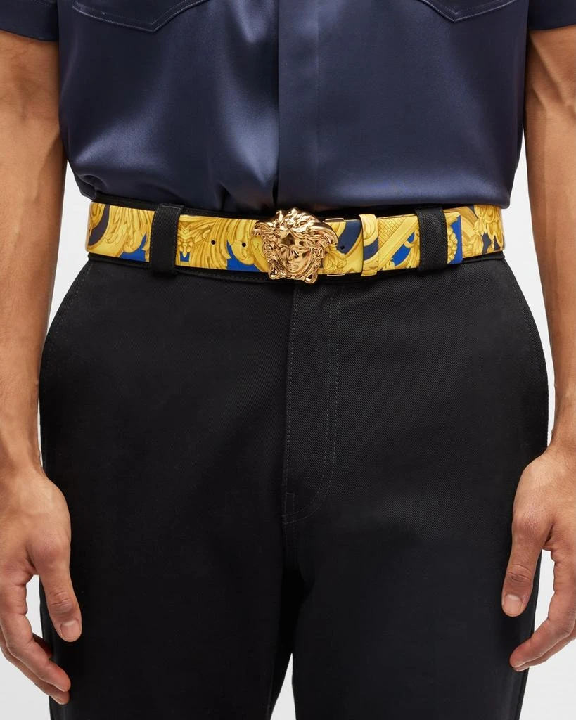 商品Versace|Men's Medusa Head Reversible Leather Belt,价格¥2256,第2张图片详细描述