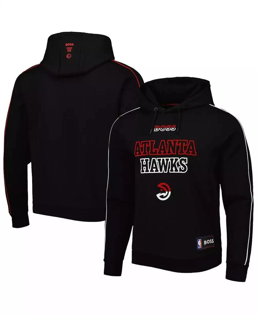 商品Hugo Boss|Men's NBA x Atlanta Hawks Team Bounce Tri-Blend Pullover Hoodie,价格¥1504,第2张图片详细描述