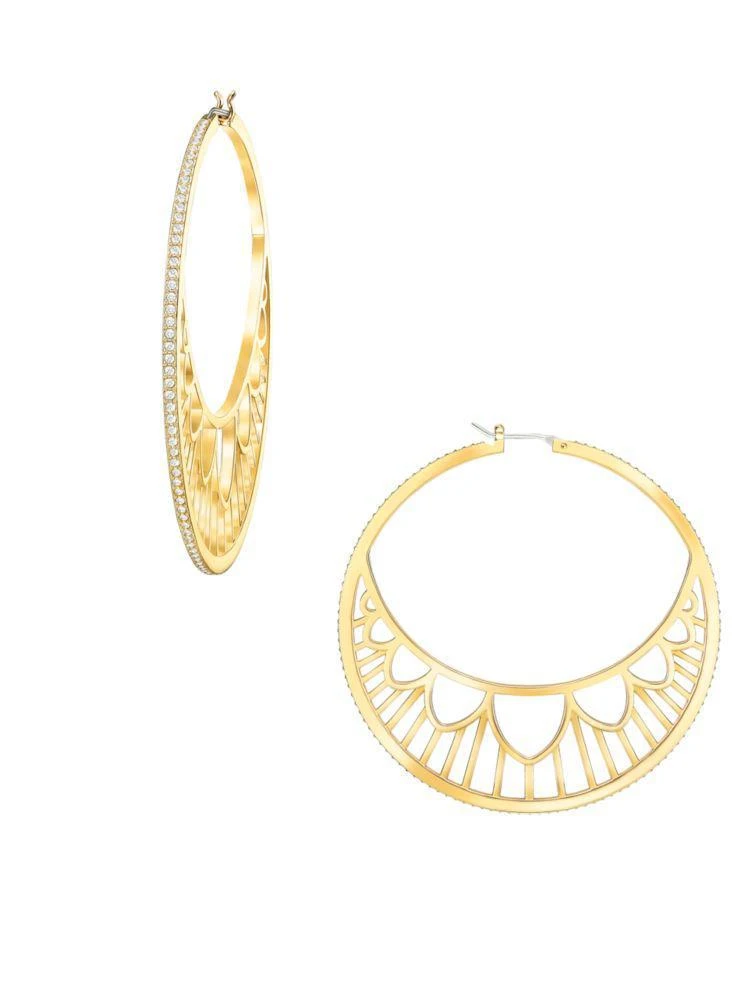 商品Swarovski|Georgette Crystal & 23K Gold-Plated Circle Earrings,价格¥750,第1张图片