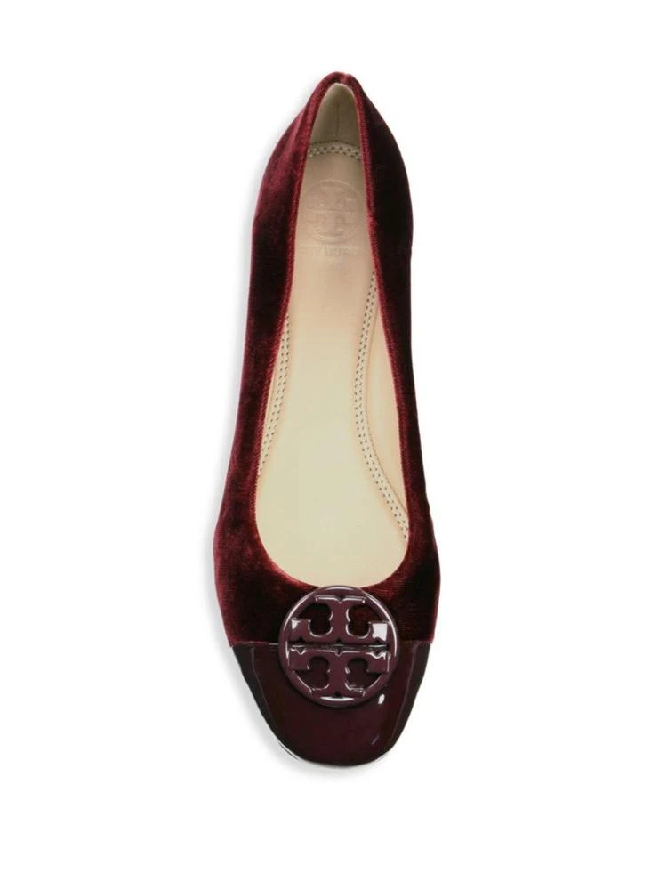 商品Tory Burch|Chelsea Cap Toe Velvet Flats,价格¥834,第4张图片详细描述