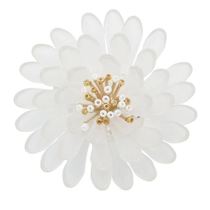 商品Kim Seybert|Cosmos Napkin Ring in White & Gold, Set of 4,价格¥897,第4张图片详细描述