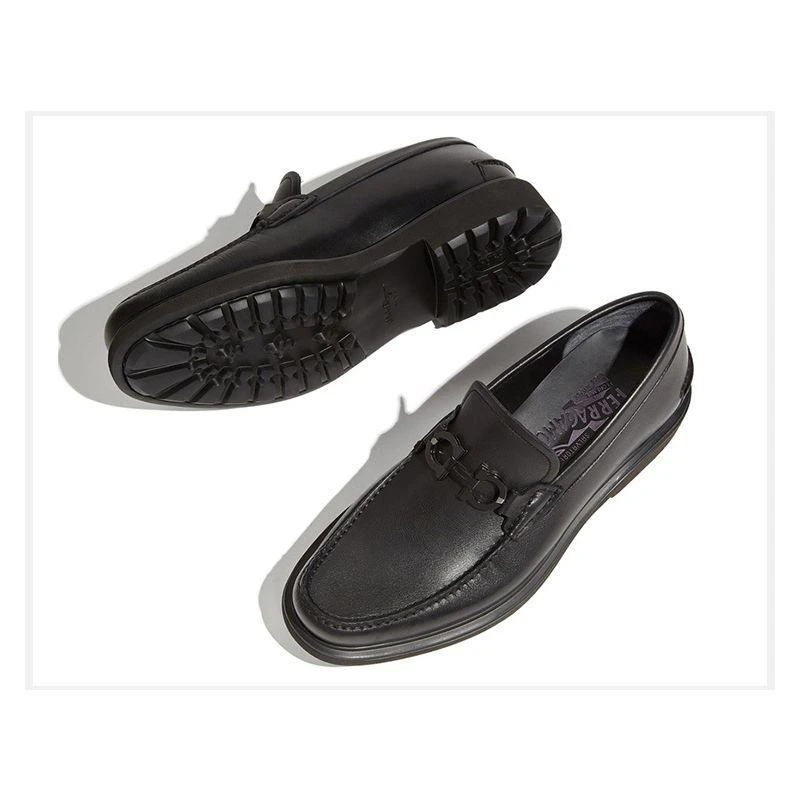 商品Salvatore Ferragamo|Salvatore Ferragamo 菲拉格慕 男士黑色牛皮乐福鞋 02-9389-642907,价格¥5663,第10张图片详细描述