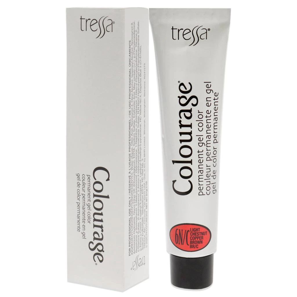 商品Tressa|Colourage Permanent Gel Color - 6NC Light Chestnut Copper Brown by  for Unisex - 2 oz Hair Color,价格¥254,第4张图片详细描述